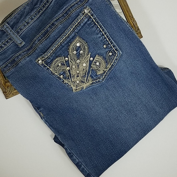 Earl Jeans, 0058, women's straight leg, pocket embellishments, Sz 12 - Picture 7 of 8